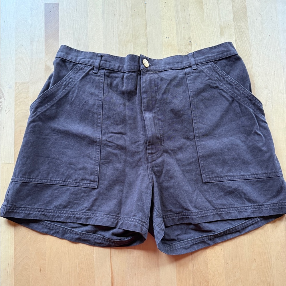 Big Bud Press High-Waist Work Shorts in Brown